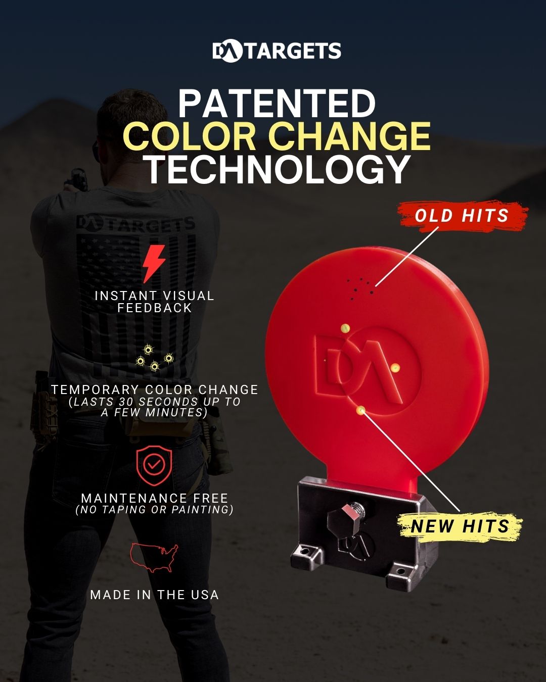 6” Knockdown Color-Changing Target
