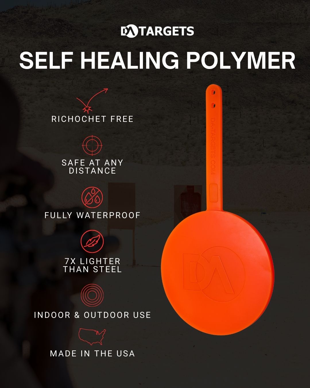 6" Gong Target Non-Color Changing