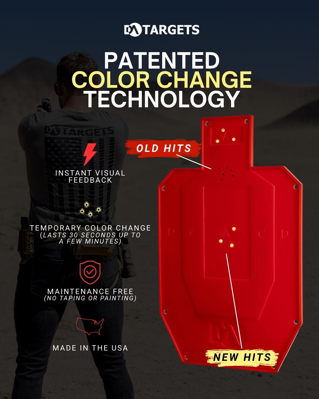 Half-Size Silhouette Color-Changing Target