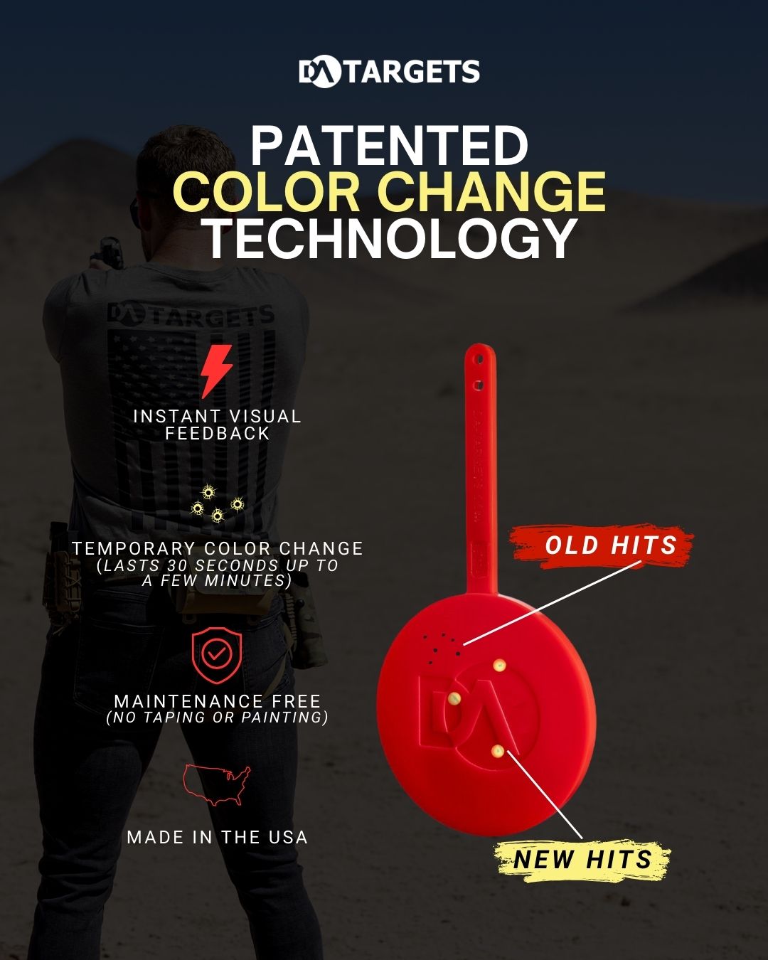 6” Gong Color-Changing Target