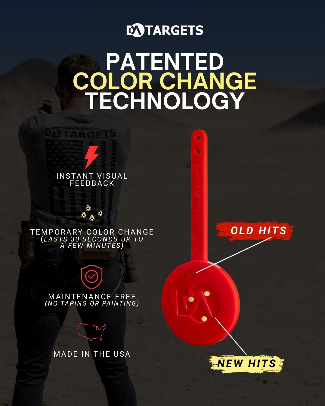 4” Gong Color-Changing Target