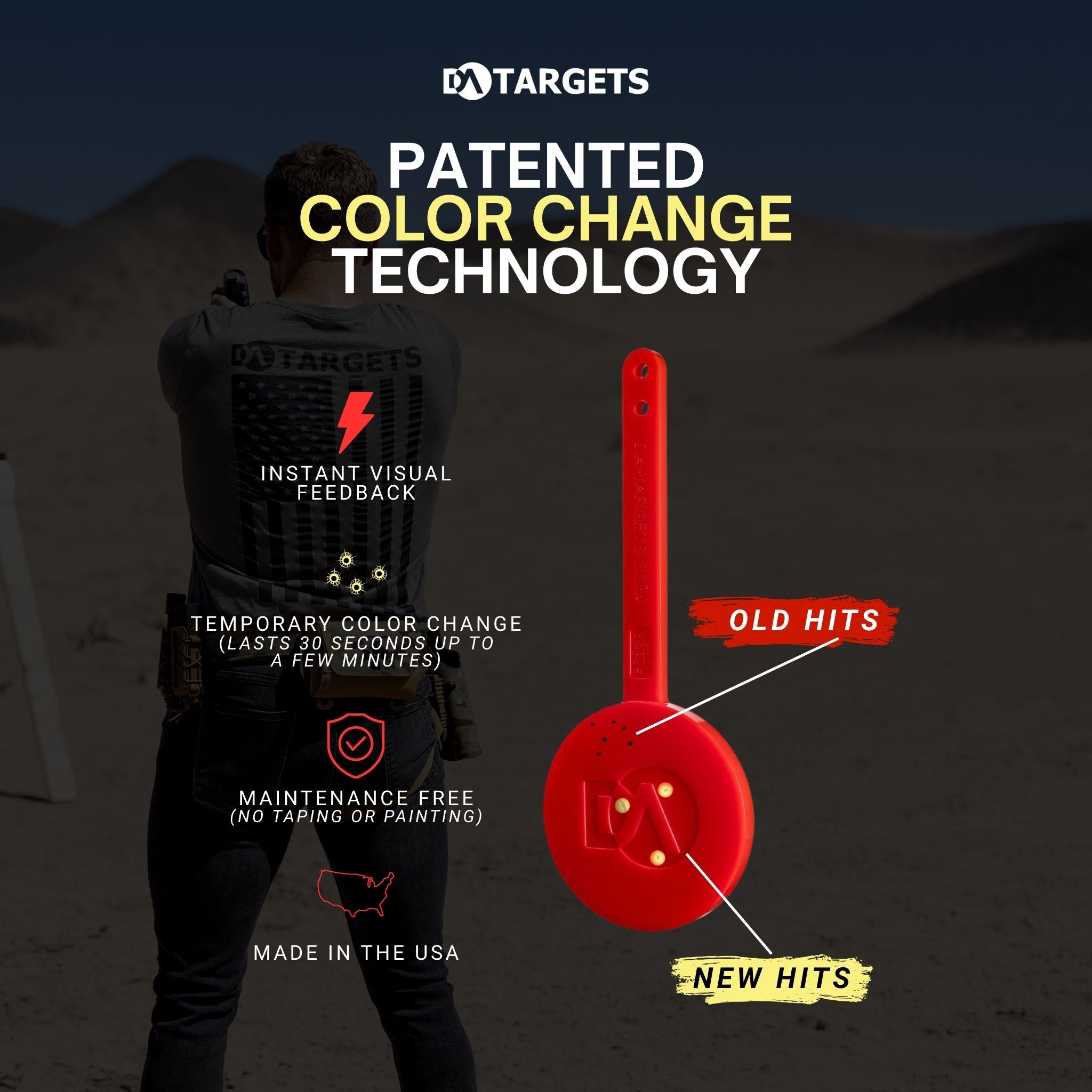 6” Gong Color-Changing Target