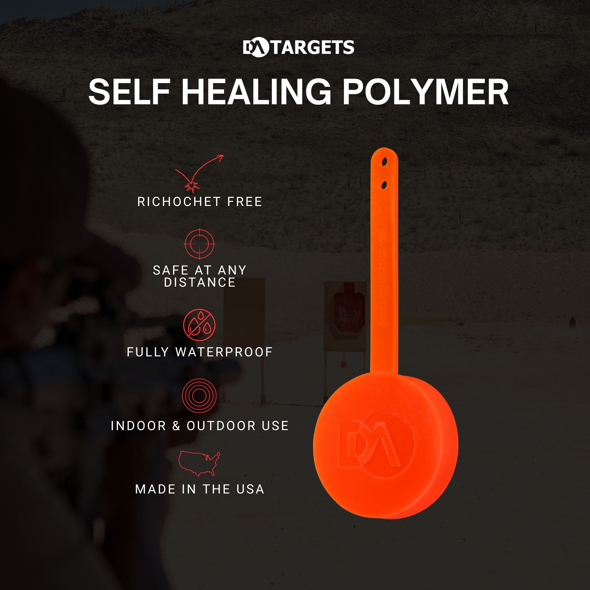 4" Rifle Gong Target Non-Color Changing