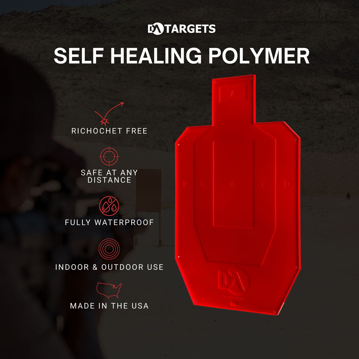 Changing Target Full-Size Silhouette Color-Changing Shooting Target | DA Targets